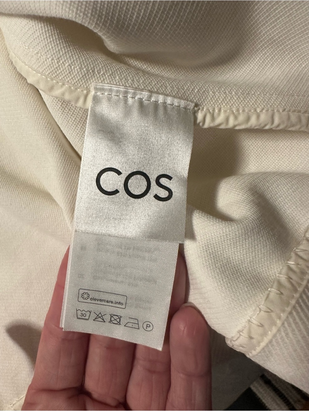 COS Women's Cream Cropped Twill Button Jacket Size EU Large/US Med or Large - Picture 9 of 12